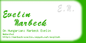 evelin marbeck business card